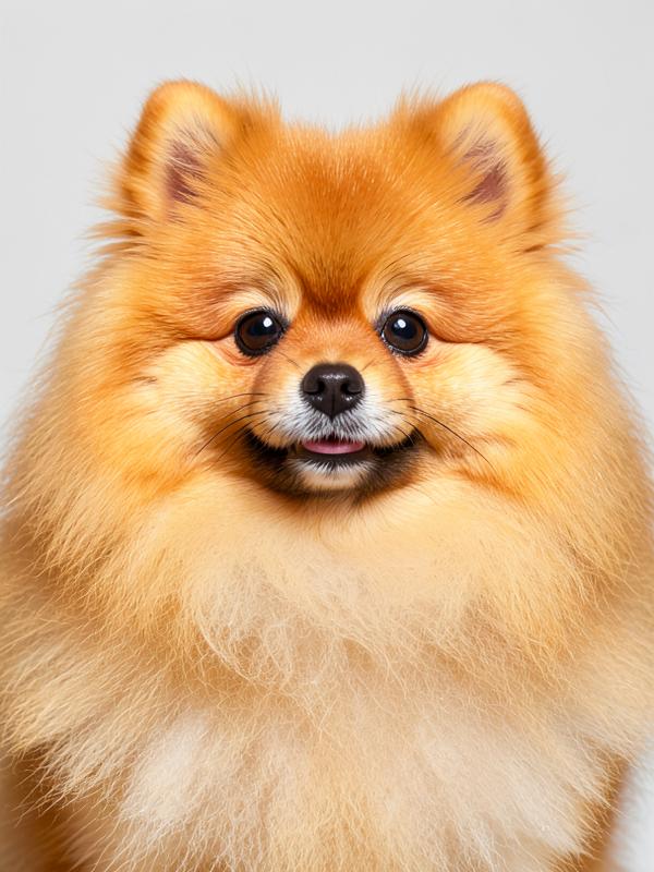 Pomerania con manto recuperado después del tratamiento