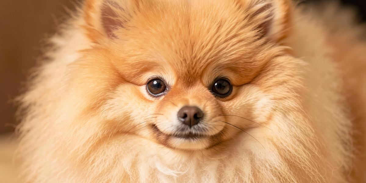 Textura suave y saludable del manto de un Pomerania